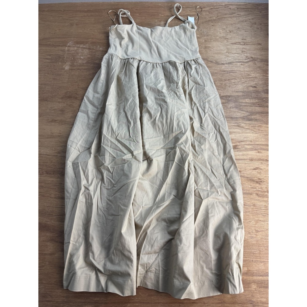 Old Navy Dress Women's Large Beige Square Neck Empire Waist Midi Sundress Casual